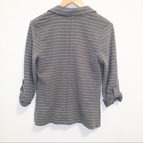 41 Hawthorn Gray Striped One Button Barde Blazer - Picture 4 of 8